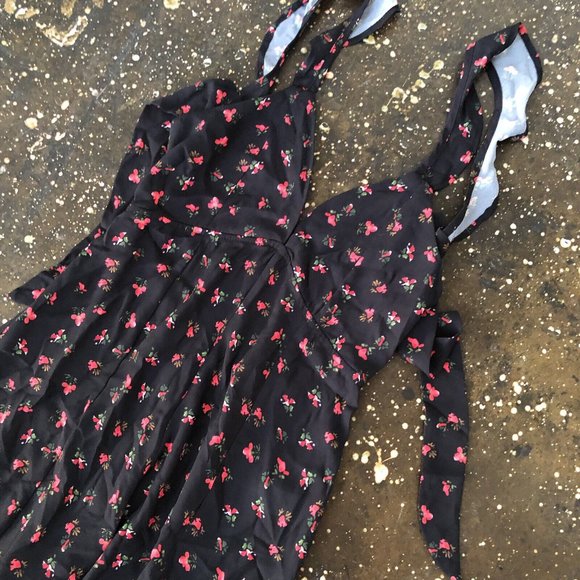 RESA Jilly Jumpsuit Napa Floral Tied Back Black Red - Picture 7 of 7